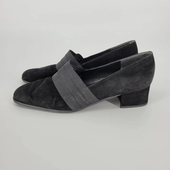 STUART weitzman suede black heel pumps size 8 - Picture 8 of 12